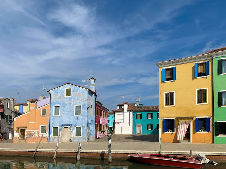 Colorful Houses Near A River