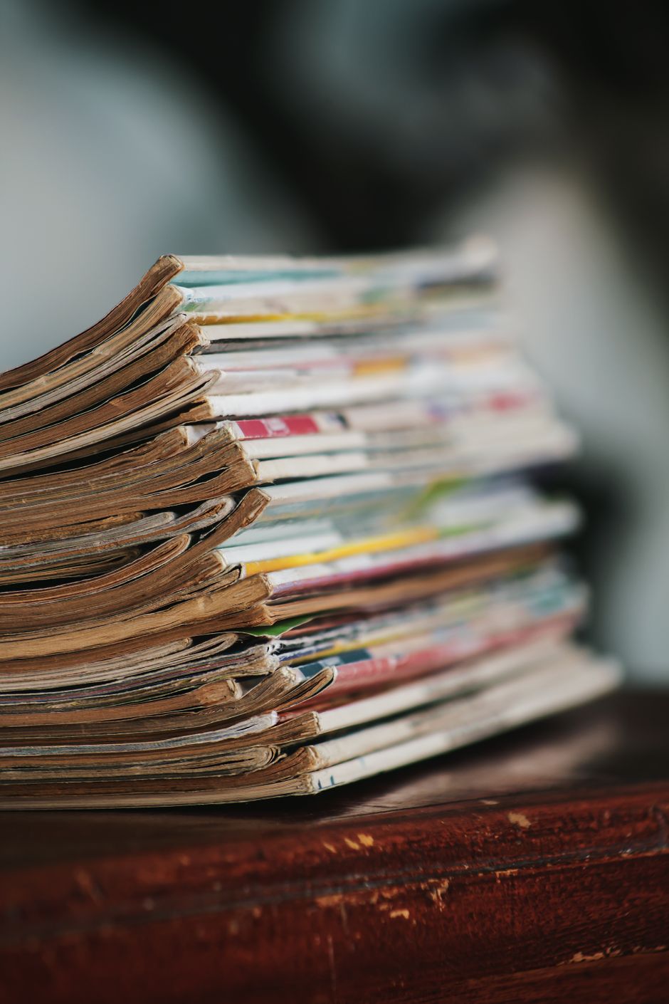 A stack of magazines seen close up — photo by Arturo Anez on Pexels