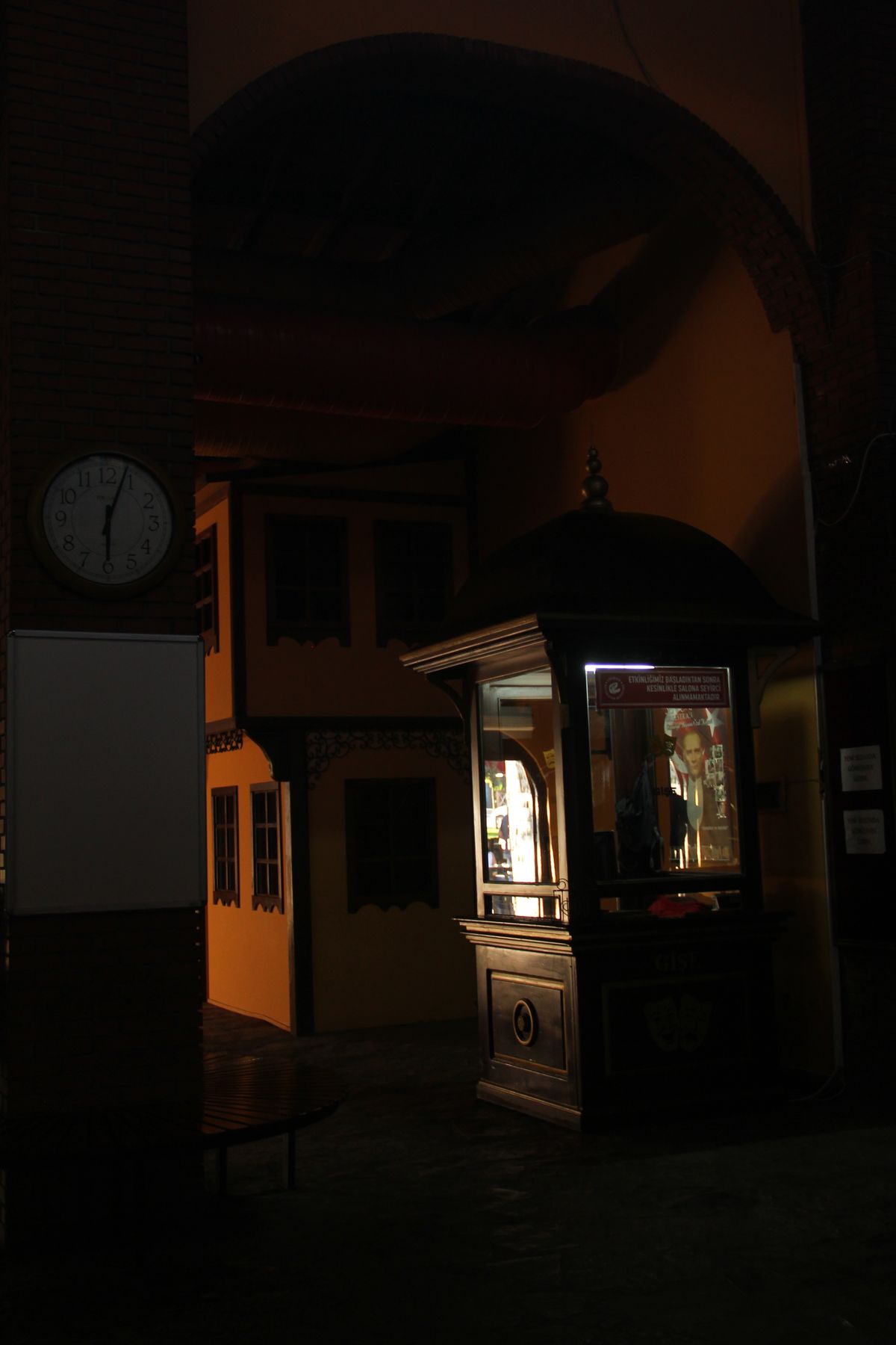 Ticket booth at a museum entrance