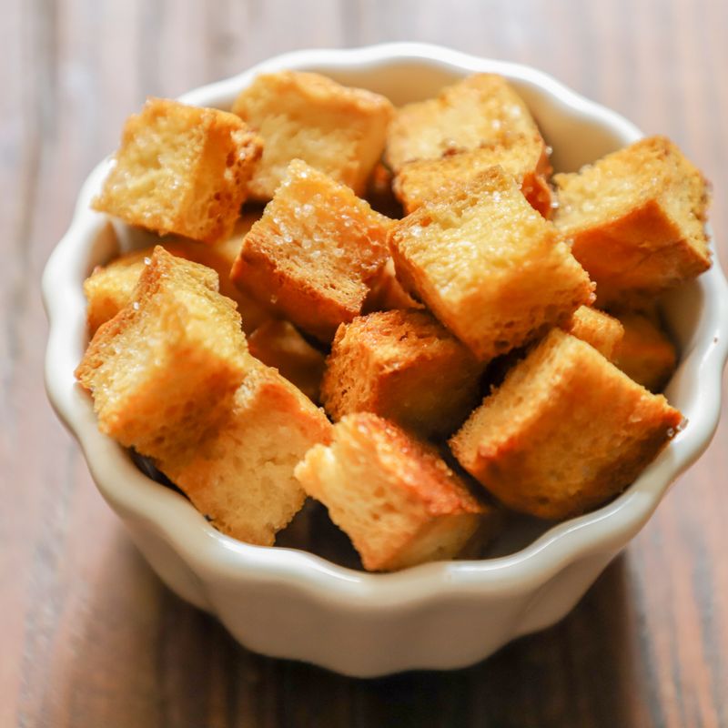 Sourdough Discard Mapo Tofu Crispy Crouton Shards
