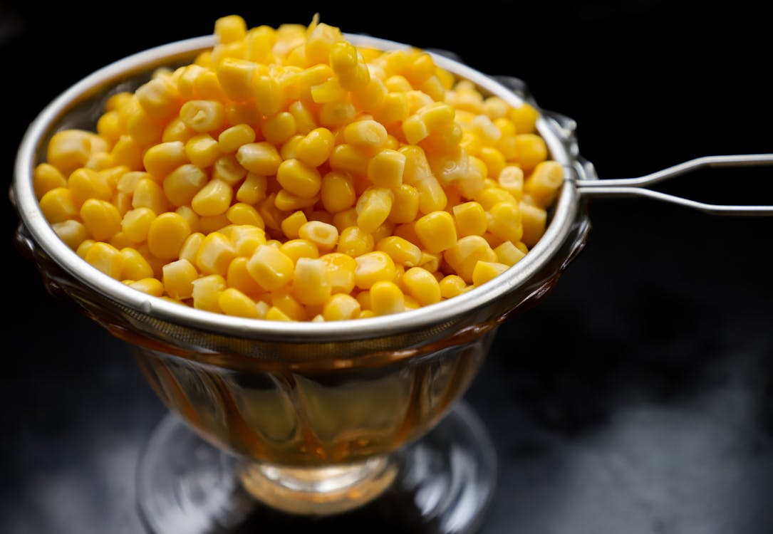 Free Corn Kernels On Strainer Stock Photo