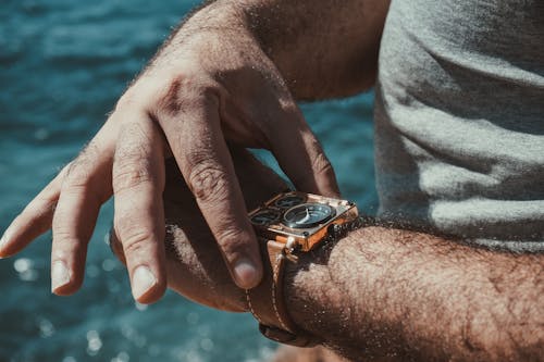 Person Wearing a Wristwatch