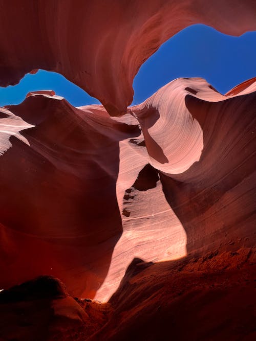 Gratis lagerfoto af antelope canyon, arizon, blå himmel