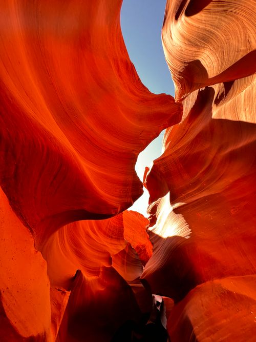 Free Capture the breathtaking beauty of Antelope Canyon with vivid rock formations and sunlight filtering through. Stock Photo