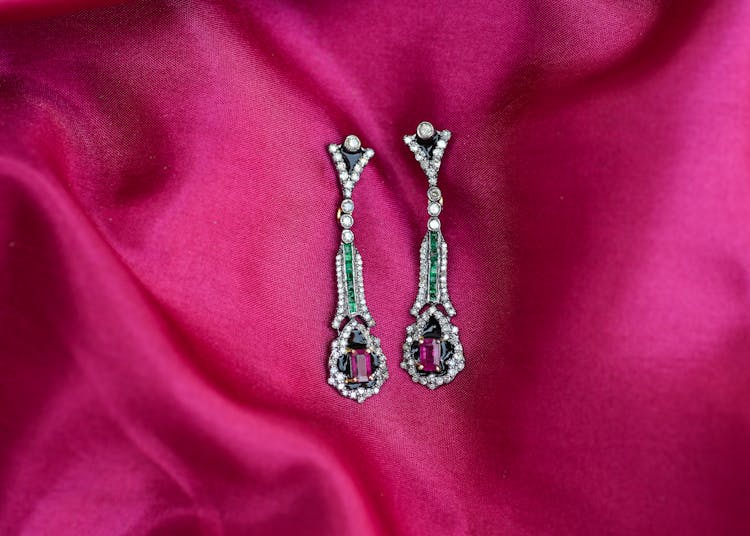 Pair Of Bejeweled Earring