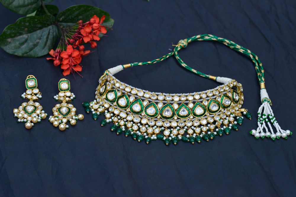 Silver & Pearl Gemstone Jhumkas
