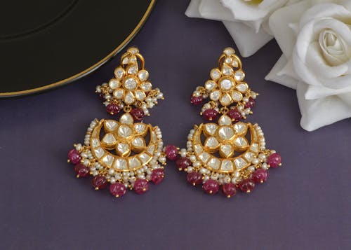 Ornate Design of a Bejeweled Earrings