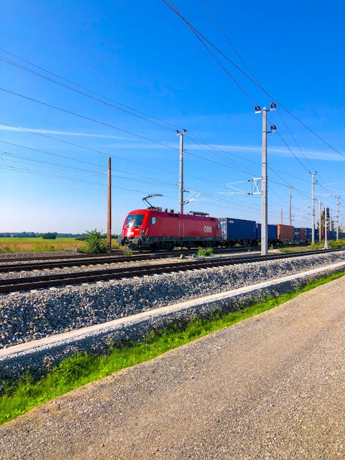 Cargo Train on Railway