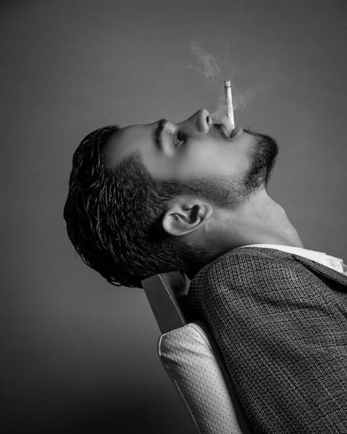คลังภาพถ่ายฟรี ของ การสูบบุหรี่, ขาวดำ, ควัน