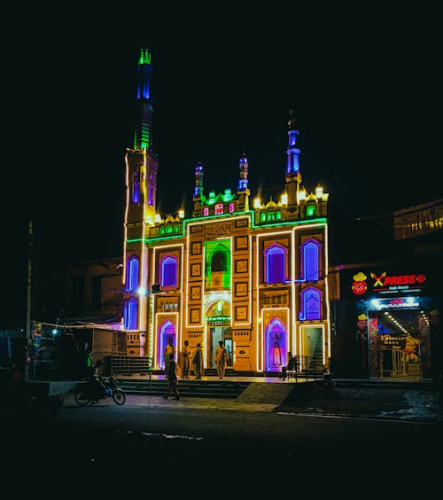 Colorful Illuminated Facade