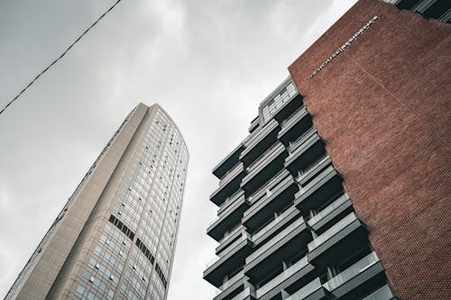 Low-Angle Shot of High Rise Buildings in the City