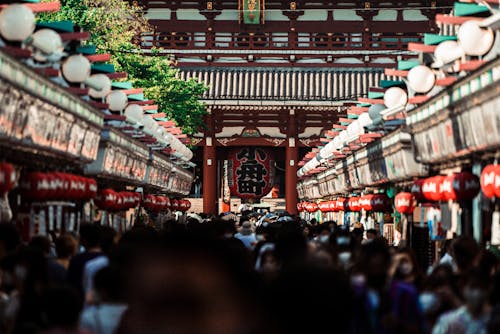 Crowd at Buddhist Temple