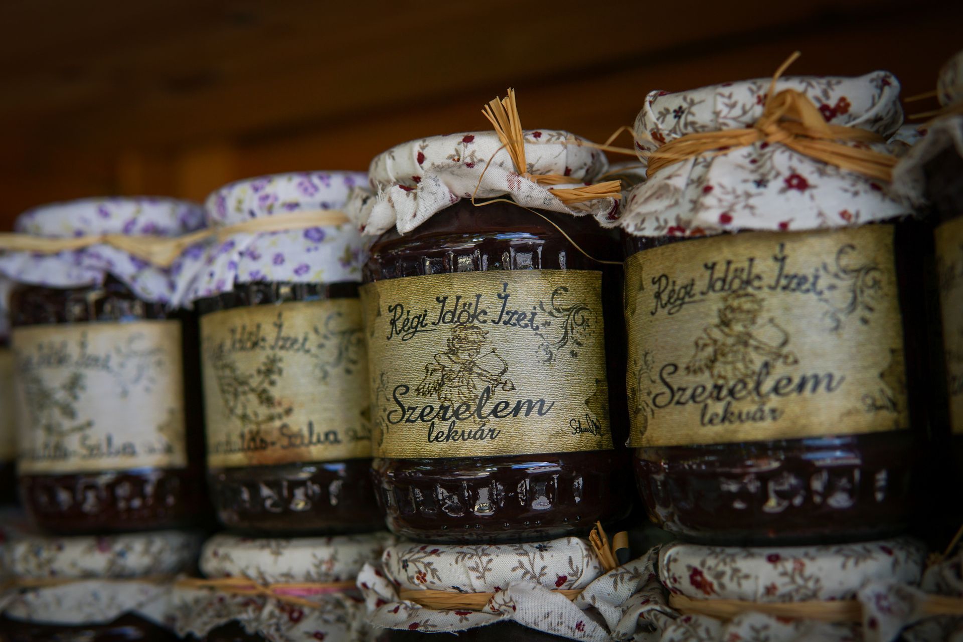 Close-up of Jars with Jam