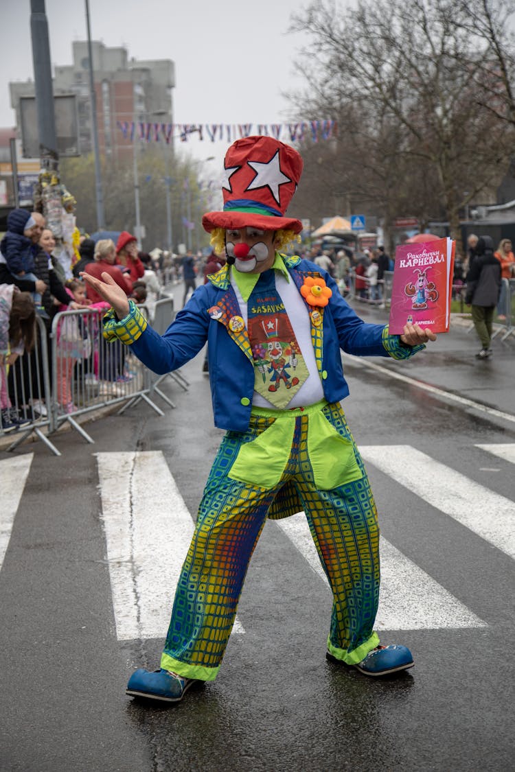 Person Wearing A Clown Costume