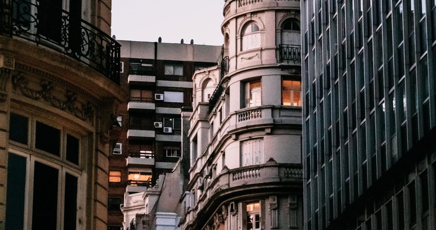 Old Landmark Buildings in Buenos Aires Argentina in Rosario, Argentina.