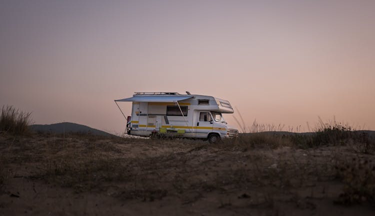 An RV At Sunset