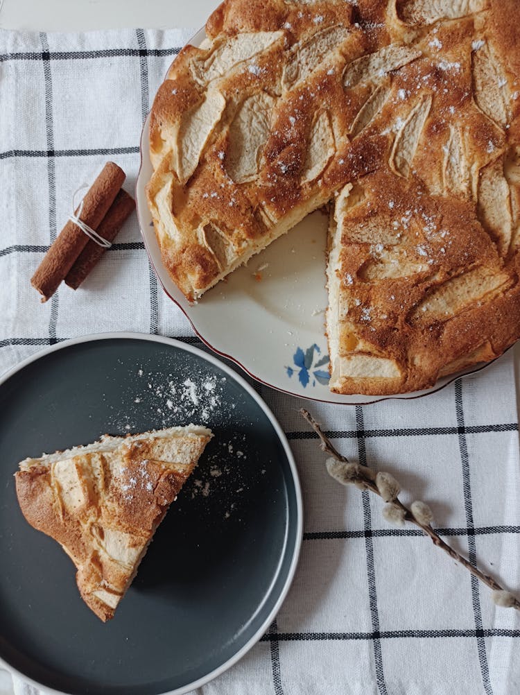 Pie And A Pie Slice On A Plate 