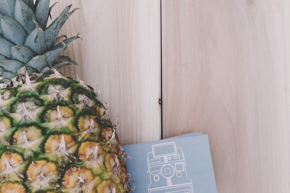 Free stock photo of business cards, fruit, pineapple