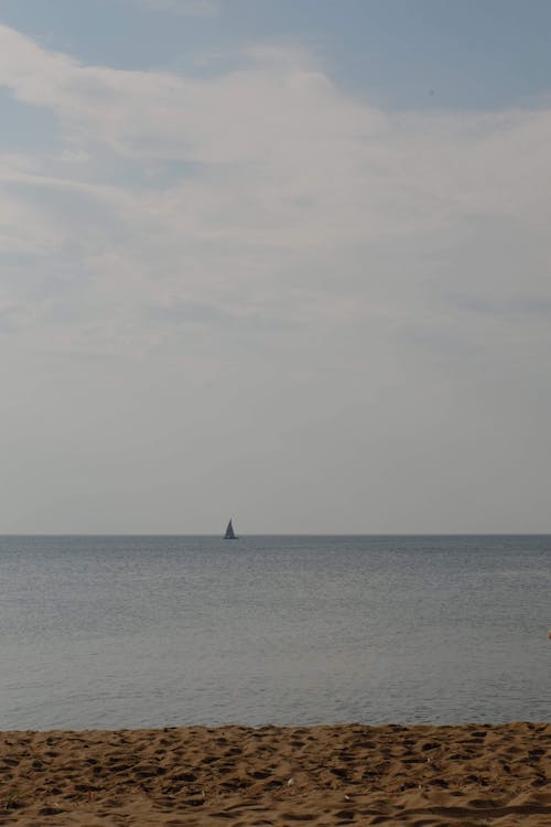 Silhouette of Boat on Sea