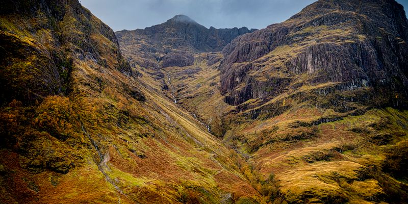 El valle de Glen Coe, en las Highlands escocesas
