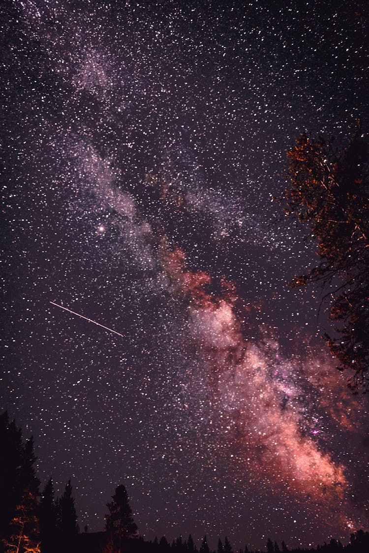 Milky Way Galaxy In The Night Sky 