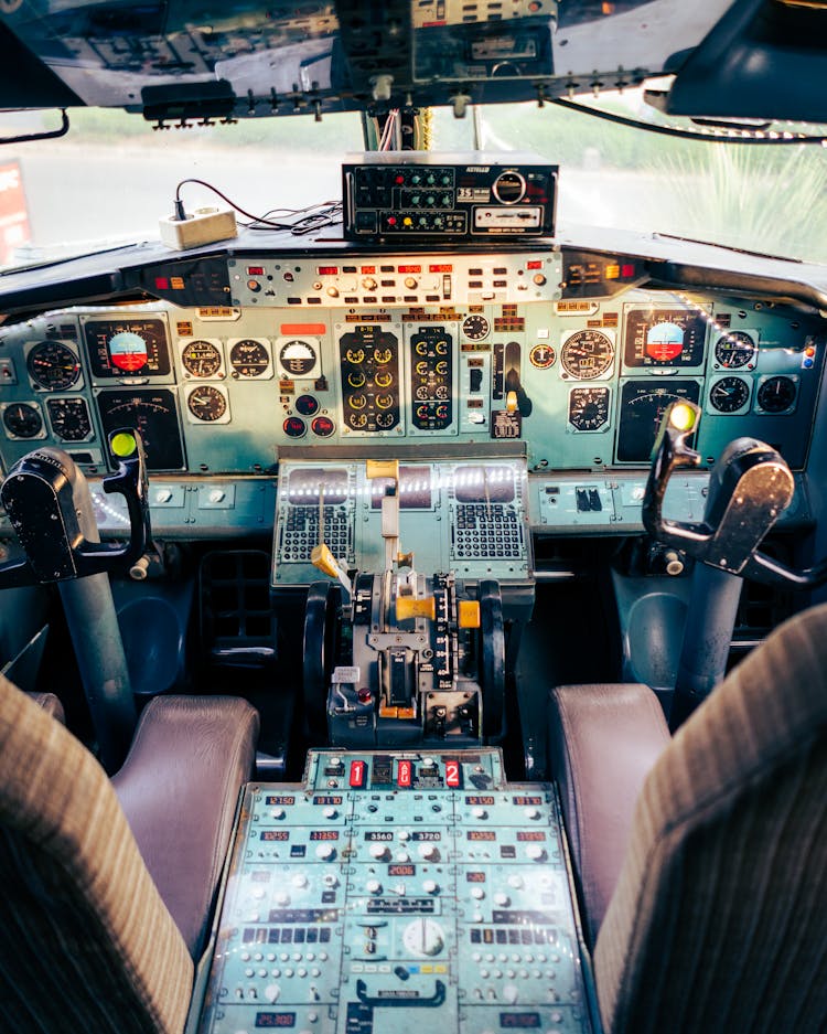 Inside Airplane Pilot Cabin Photo