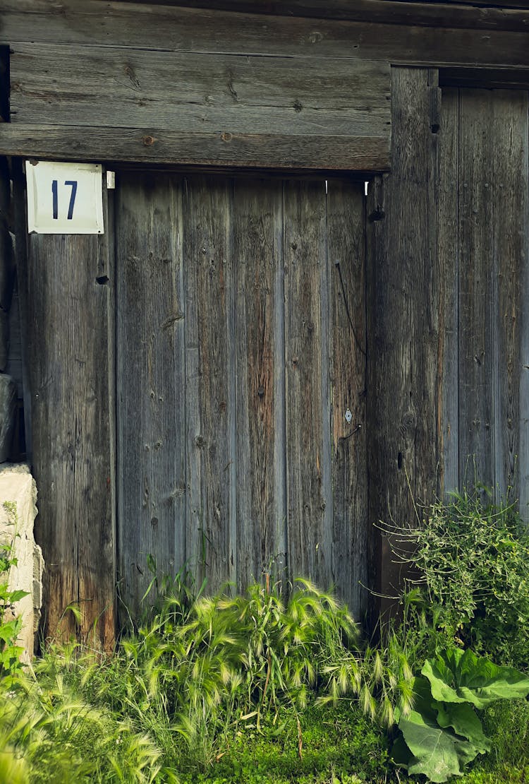 Wooden Door With A Number