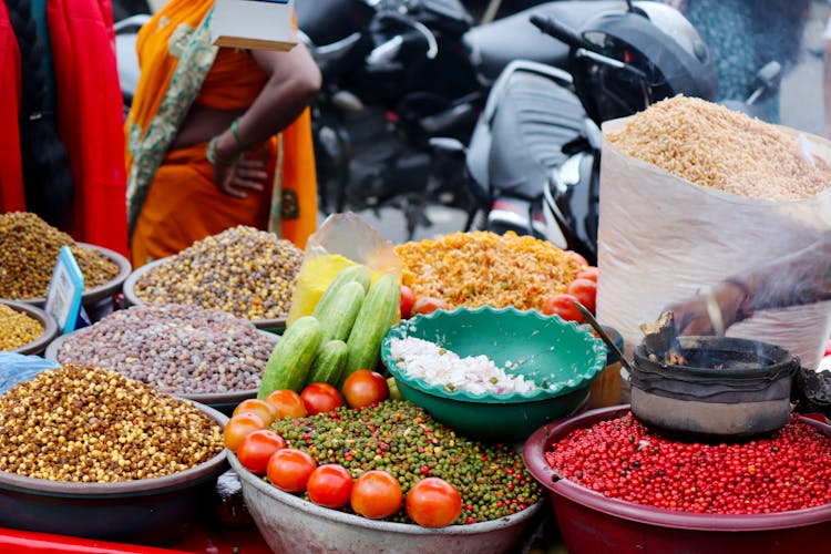 Assorted Foods In The Market