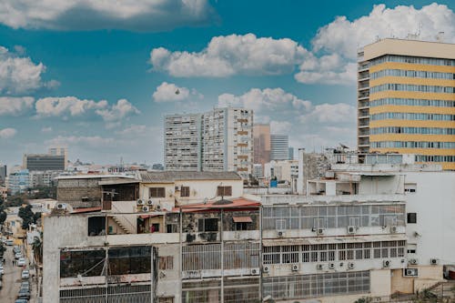 Aerial Photography of City Buildings under the Cloudy Sky