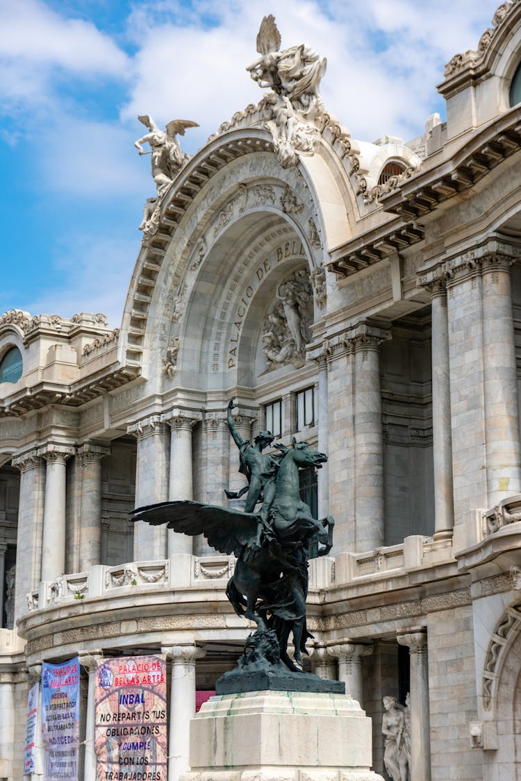 A Sculpture At The Palacio De Bellas Artes In Mexico