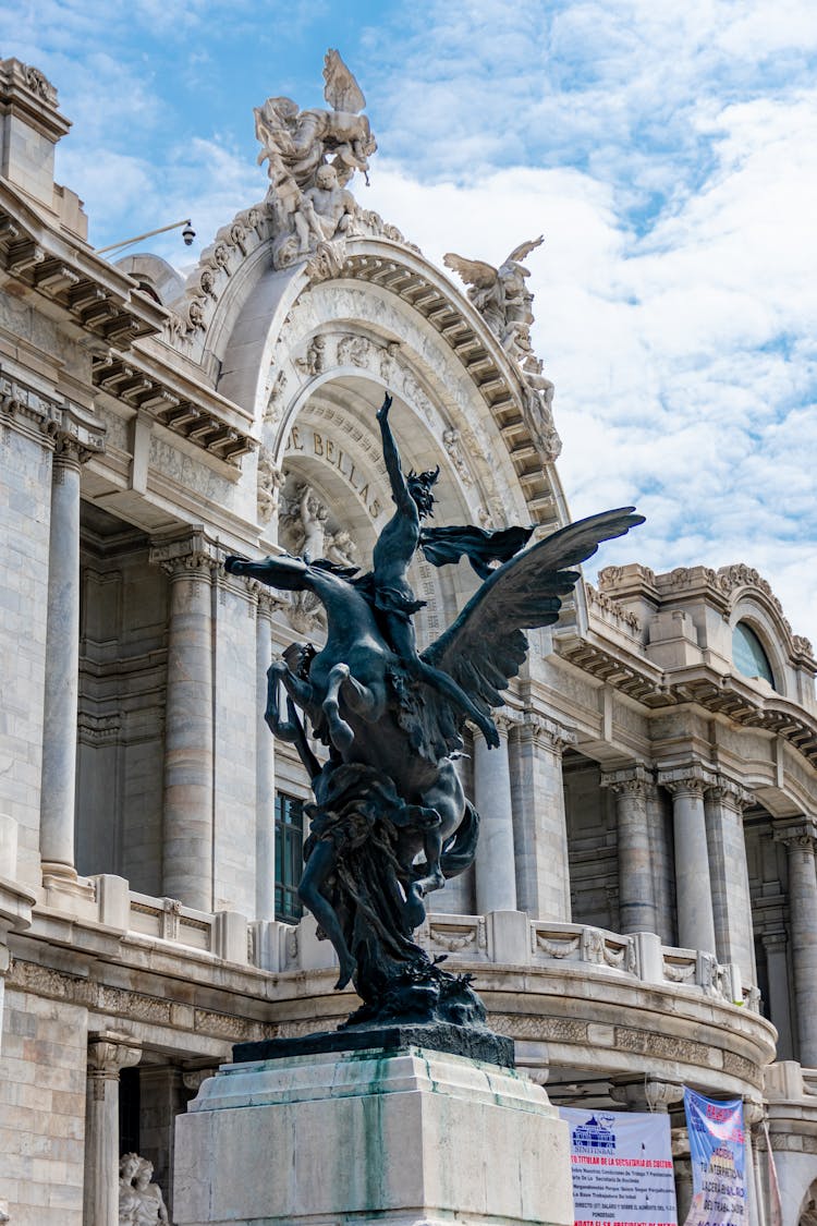 A Sculpture At The Palacio De Bellas Artes In Mexico