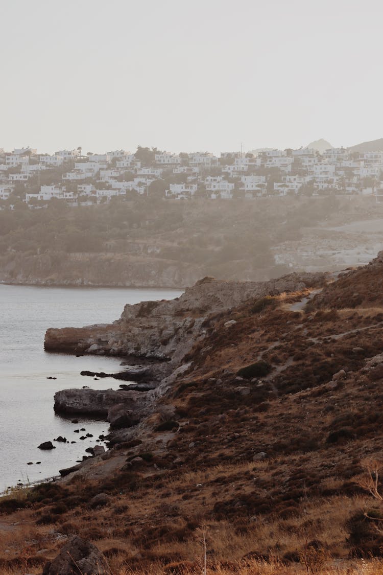 Seashore In Autumn Fog