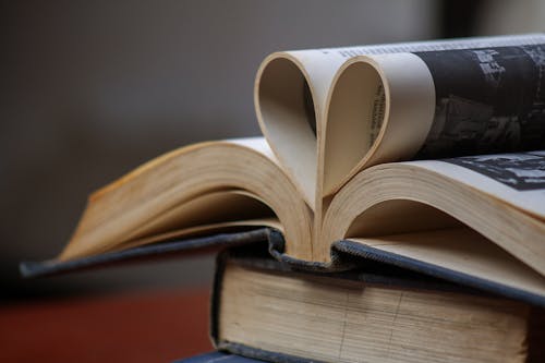 Photo of a Book's Pages Forming a Heart Shape