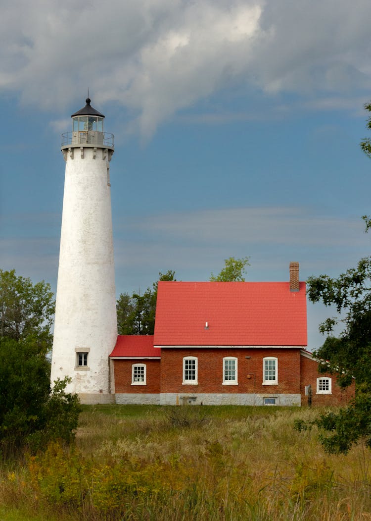 Tawas Point Lighthouse At Tawas Beach Road, East Tawas, Michigan, United States