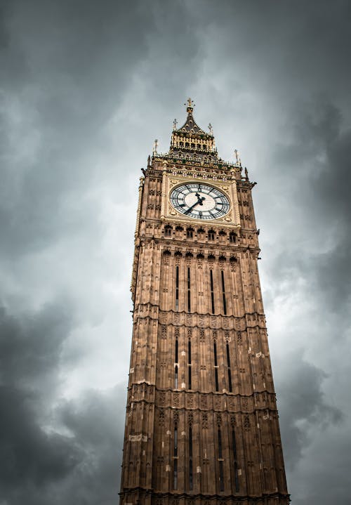 低角度拍攝, 倫敦, 倫敦大笨鐘 的 免費圖庫相片
