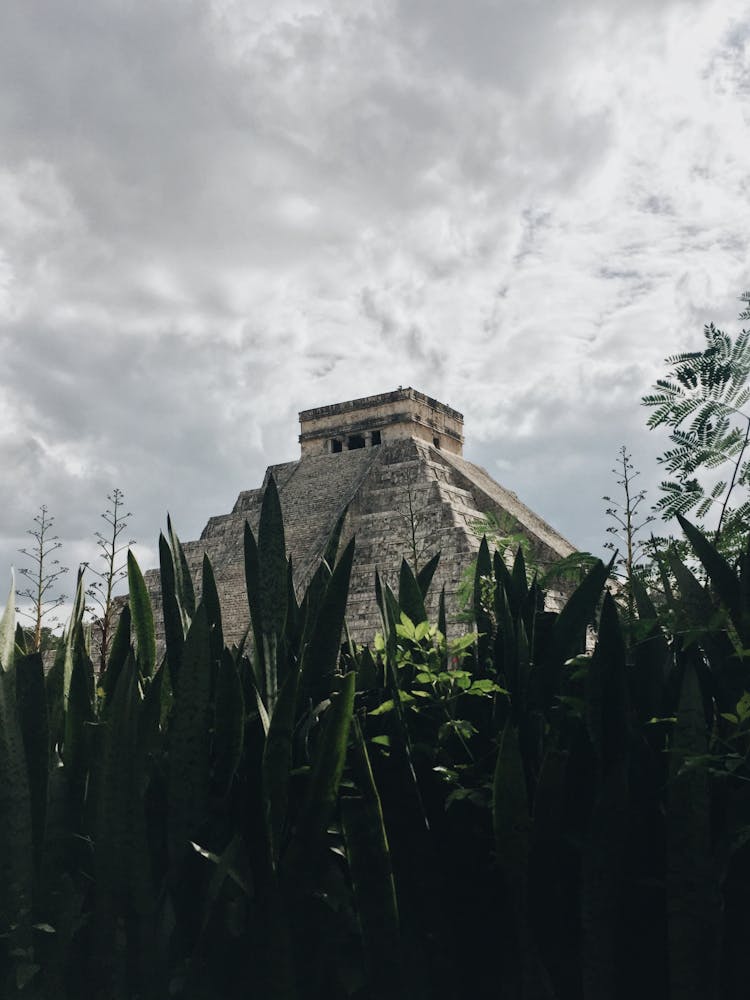 El Castillo Pyramid Building In Mexico