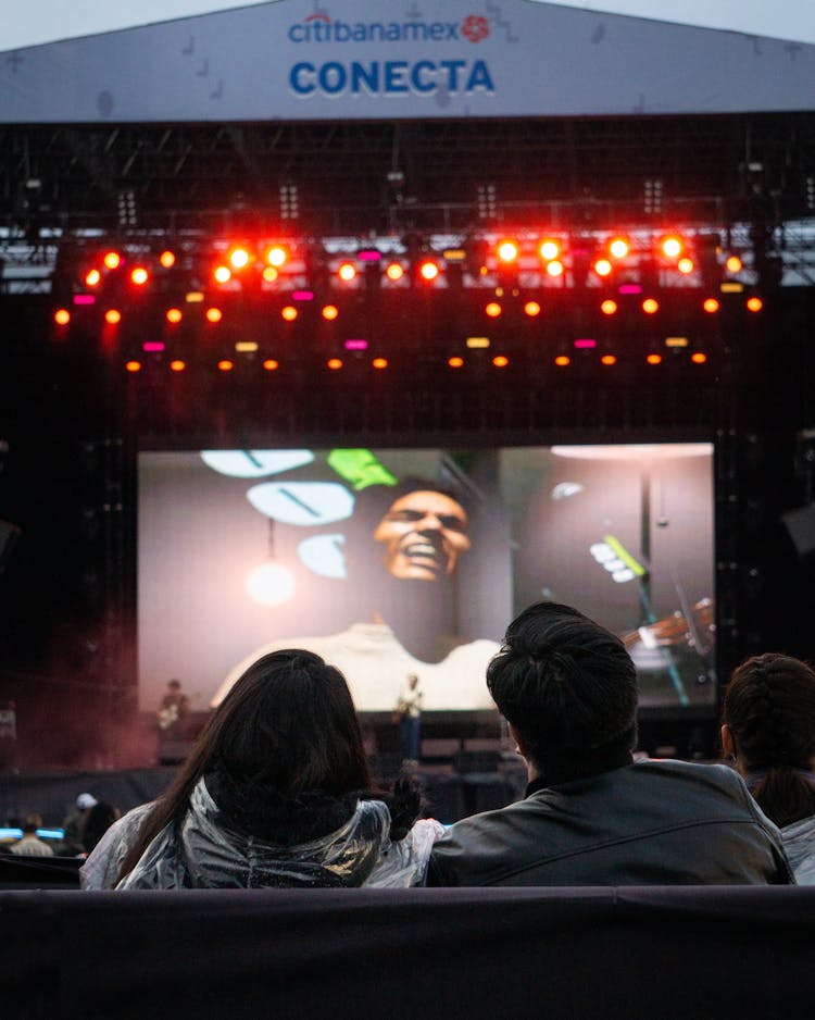 A Couple Watching A Concert