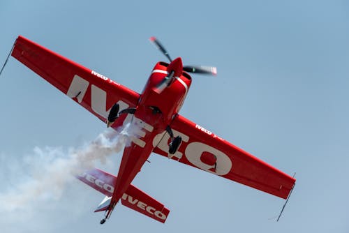 A Red Plane in the Blue Sky 