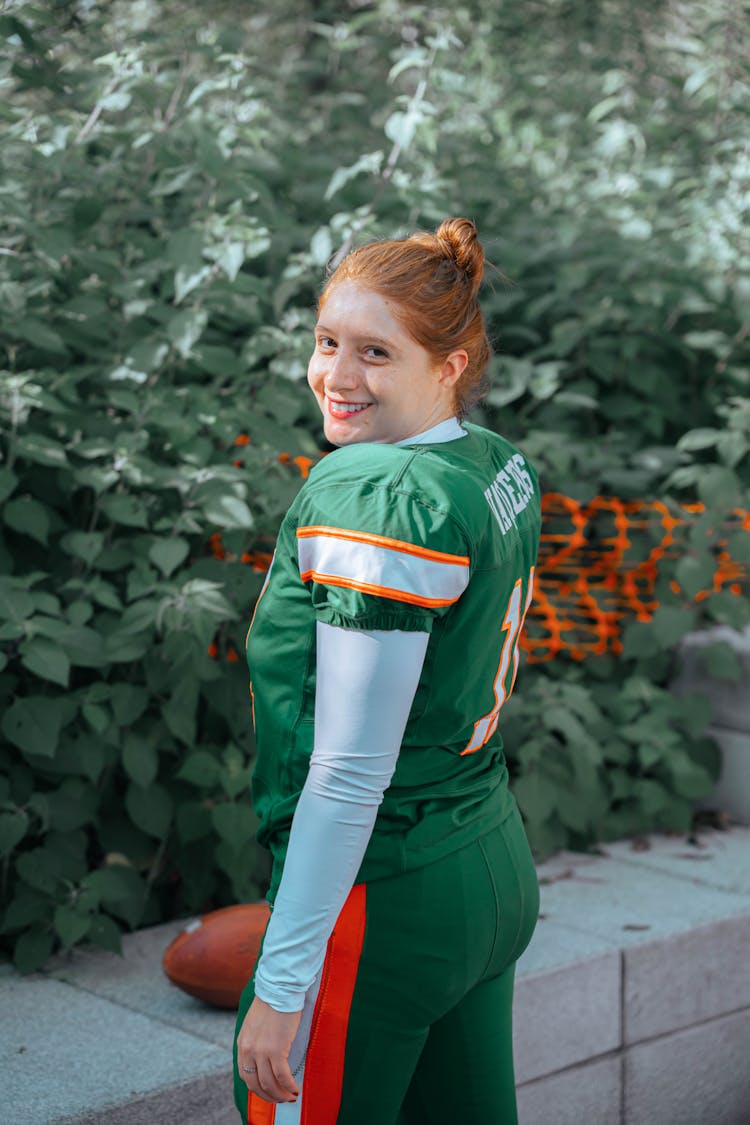 Woman Wearing An Athlete Uniform