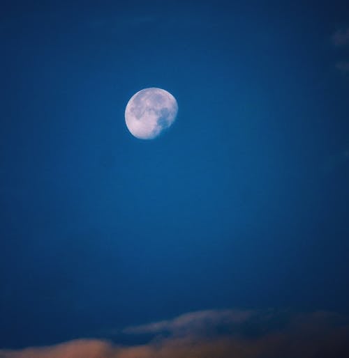 Full Moon in Blue Sky