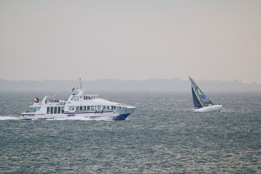 White and Black Boat on Sea