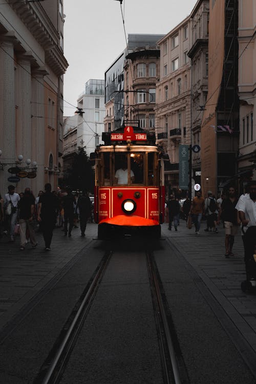 Red Tram on the Street