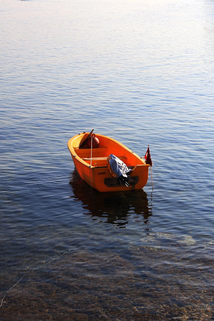 Yellow Boat On Water