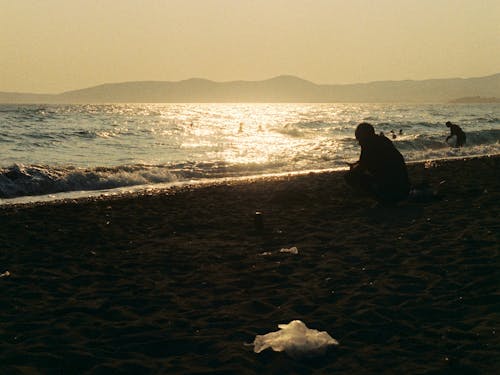 Foto profissional grátis de horizonte, iluminado por trás, litoral