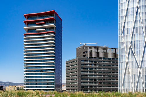 Modern High Rise Buildings in City 