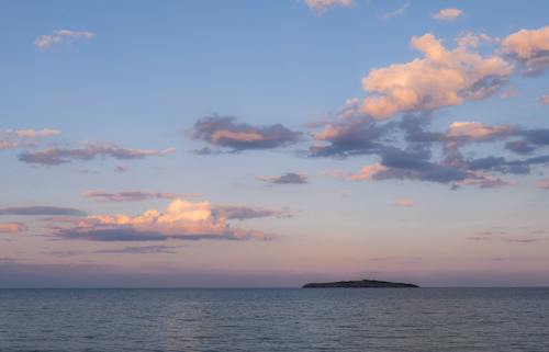 Foto profissional grátis de alvorecer, horizonte, ilha