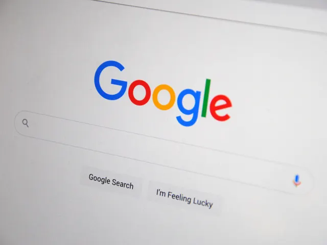 Google search page on a screen where organic CTR is decided
