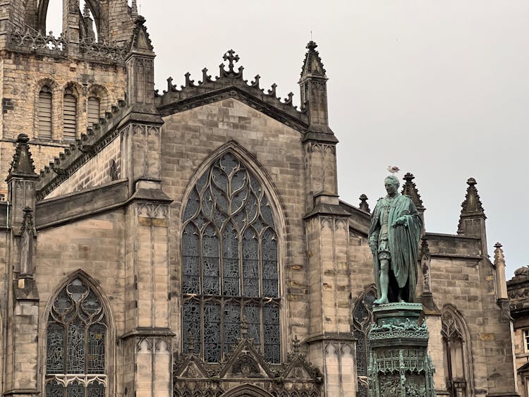 The Adam Smith Statue In Front Of St Giles' Cathedral