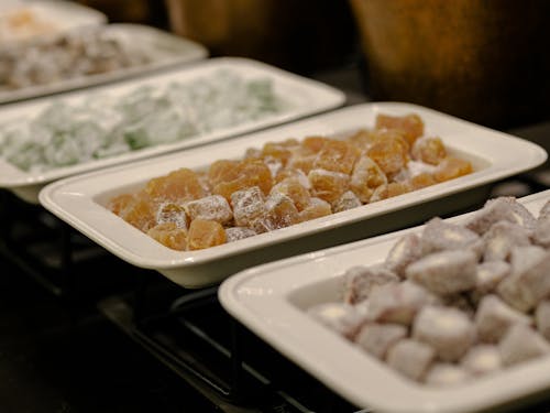 Plates with Turkish Sweets