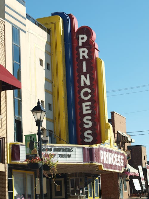 Princess Theatre Exterior and Sign, Decatur, Alabama, USA